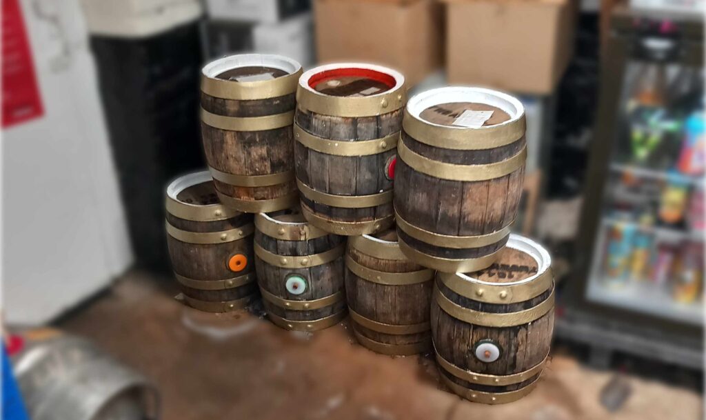 Wooden Casks in Ye Olde Mitre Cellar